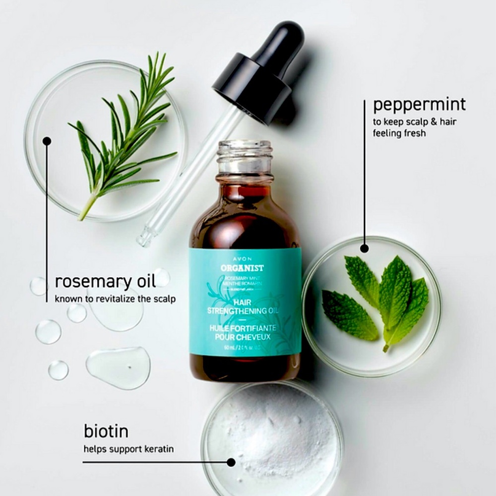 Avon Organist Rosemary Mint Hair Strengthening Oil